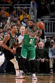 Kyrie Irving in action against Milwaukee Bucks